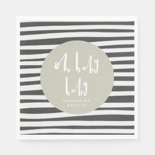 Oh baby baby twin baby shower party napkins