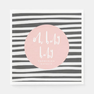 Oh baby baby twin baby shower party napkins