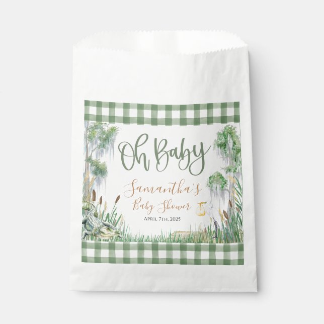 Oh Baby Bayou Swamp Baby Shower Favour Bag (Front)