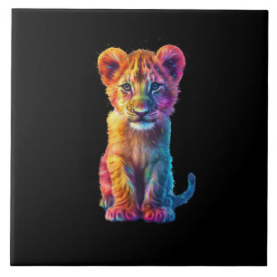 Oh Baby Big Cat Cub Ceramic Tile