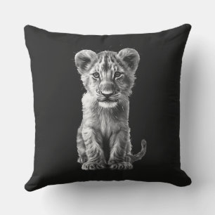Oh Baby Big Cat Cub Grey Cushion