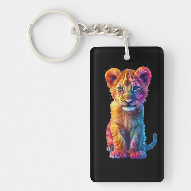 Oh Baby Big Cat Cub  Key Ring (Front)