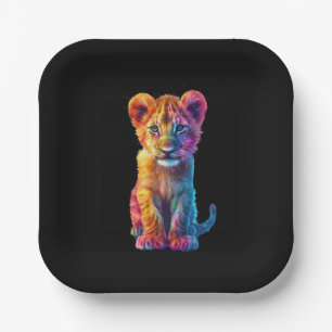 Oh Baby Big Cat Cub Paper Plate