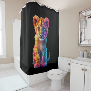 Oh Baby Big Cat Cub  Shower Curtain