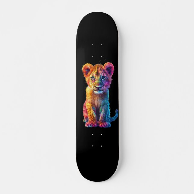 Oh Baby Big Cat Cub  Skateboard (Front)