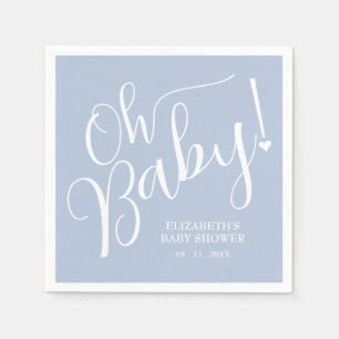 Oh Baby! Blue Boy Baby Shower  Napkin