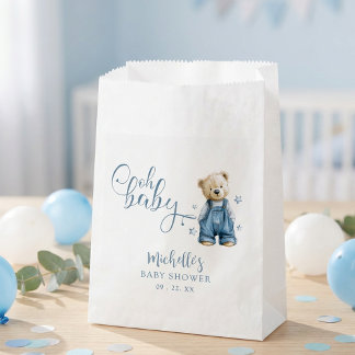 Oh Baby Blue Jean Baby Denim Baby Shower Favour Bag