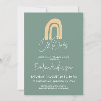 Oh Baby, Boho Baby Shower Invitation