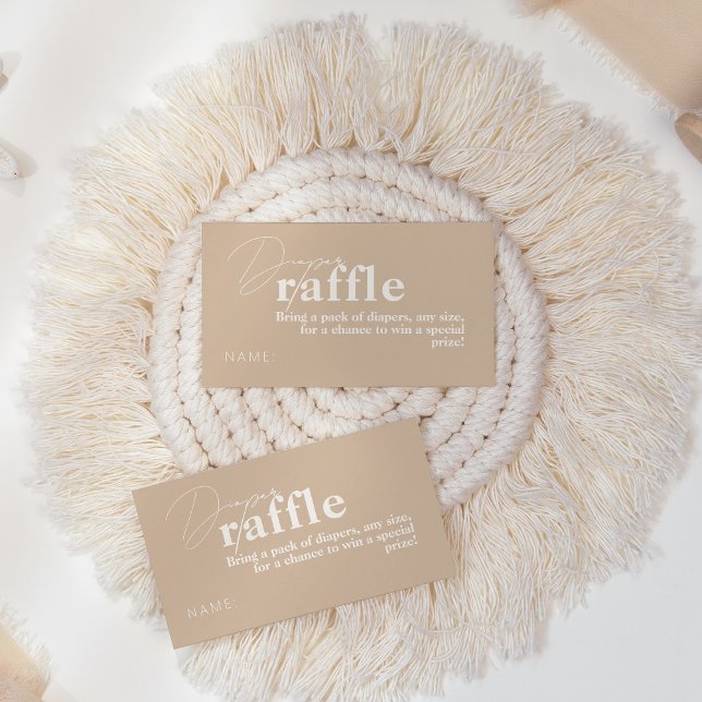 Oh Baby Boho Modern Simple Baby Shower diaper Enclosure Card (Creator Uploaded)