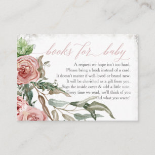 Oh Baby Book Enclosure Card Boho Blush Rose