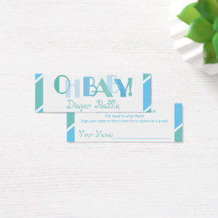 Oh Baby Boy Blue Modern Diaper Raffle