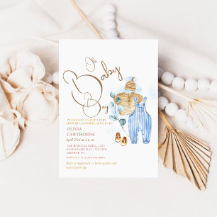 Oh Baby Boy Party Baby Shower Party Invitation