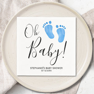 Oh Baby Boy's Baby Shower Napkins