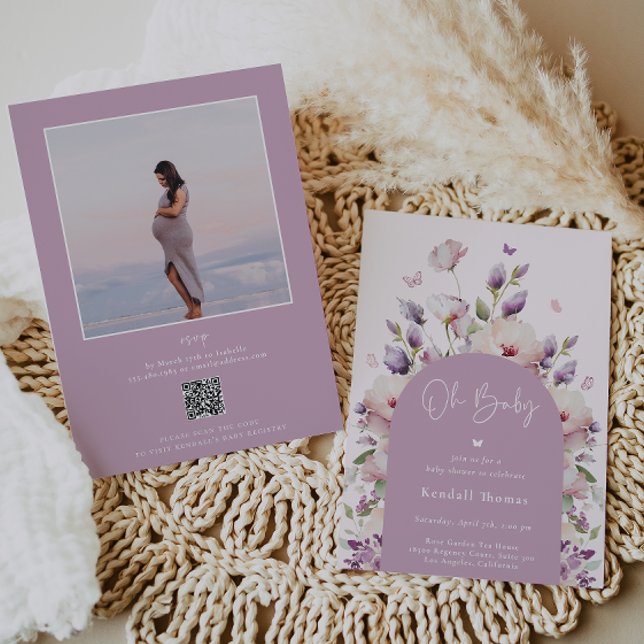 Oh Baby Butterfly Garden Baby Shower Invitation (Creator Uploaded)