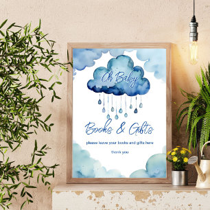 Oh Baby cloud baby shower books and gifts sign