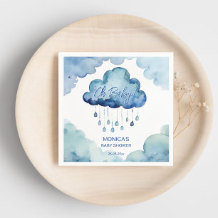 Oh Baby cloud baby shower template Napkin