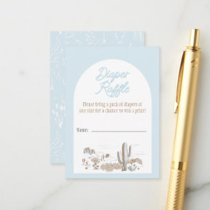 Oh Baby Cowboy Diaper Raffle Enclosure Card