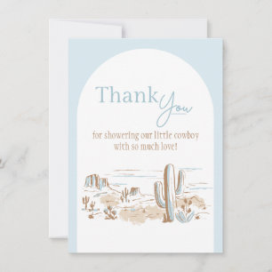 Oh Baby Cowboy Flat Thank You Card