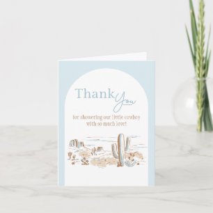 Oh Baby Cowboy Folded Thank You Card