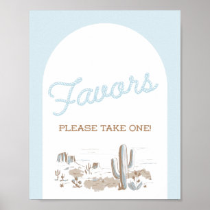 Oh Baby Cowboy Shower Favour Poster