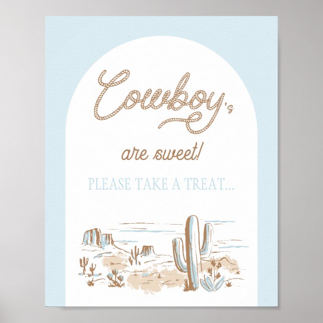Oh Baby Cowboy Shower Rope Favor Poster (Front)