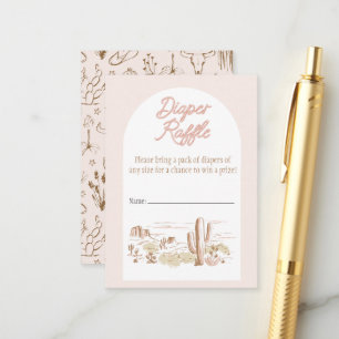 Oh Baby Cowgirl Diaper Raffle Enclosure Card