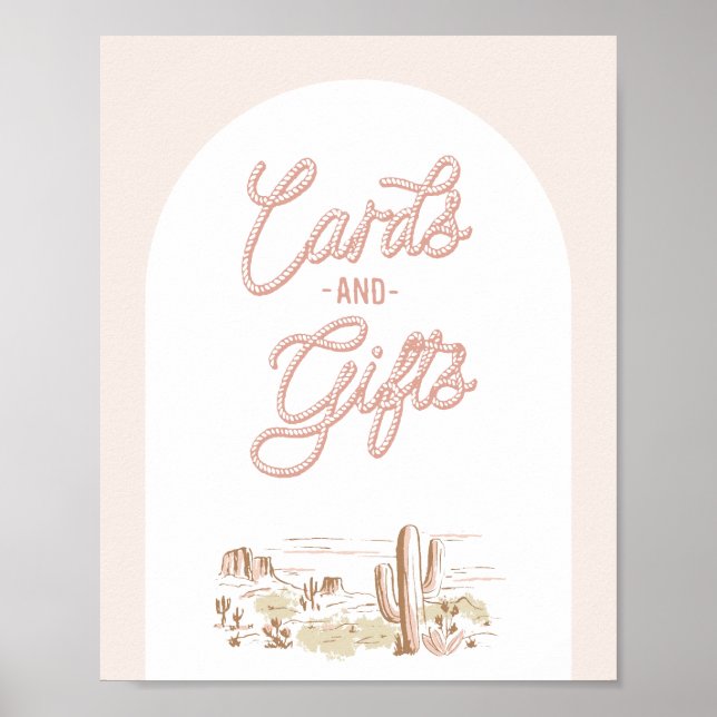 Oh Baby Cowgirl Shower Cards & Gifts Poster (Front)