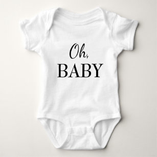 Oh, Baby Custom pregnancy announcement/reveal Baby Bodysuit