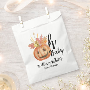 Oh Baby! Cute Pumpkin Halloween Fall Baby Shower Favour Bag