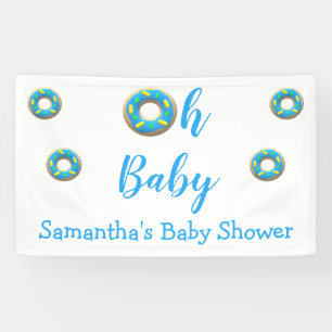 Oh Baby Doughnut Baby Shower Banner
