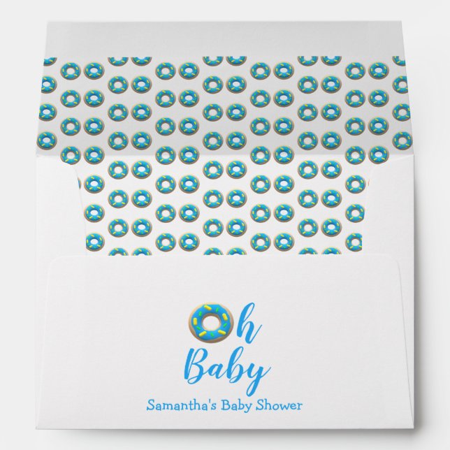 Oh Baby Doughnut Baby Shower Envelope (Back (Bottom))