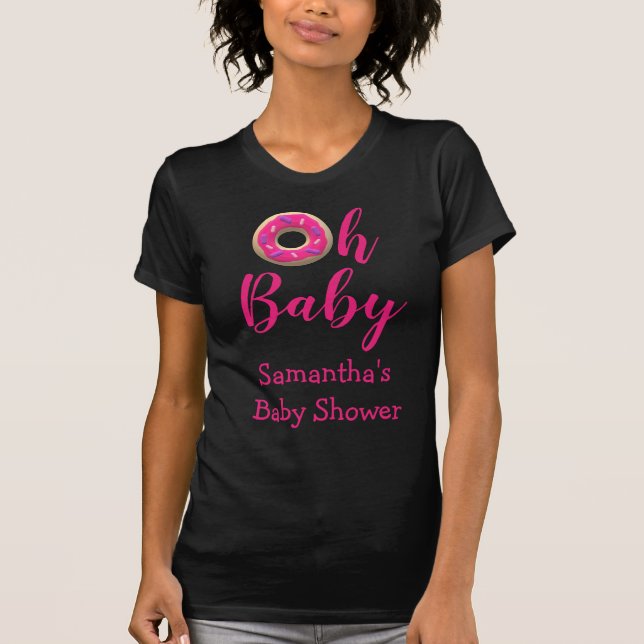 Oh Baby Doughnut Baby Shower T-Shirt (Front)