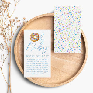 Oh Baby Doughnut Sprinkle Baby Shower Book Request Enclosure Card