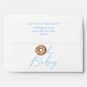 Oh Baby Doughnut Sprinkle Boys Baby Shower Envelope