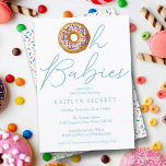 Oh Baby Doughnut Sprinkle Twin Boys Baby Shower Invitation<br><div class="desc">These cute doughnut baby shower invitations are perfect for anyone having a baby shower this year. The design features sprinkles and a modern script "Oh Babies" doughnut with easy to personalise template wording.</div>