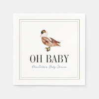 Oh Baby Duck/Mallard White Boy Baby Shower