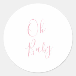 Oh Baby Envelope Classic Round Sticker