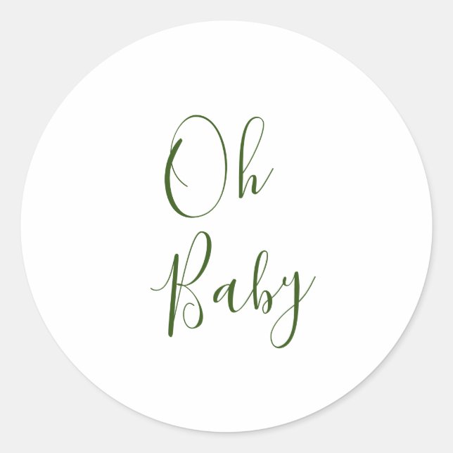 Oh Baby Envelope Classic Round Sticker (Front)