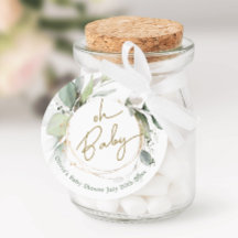 Oh Baby Eucalyptus Baby Shower Favour Tags