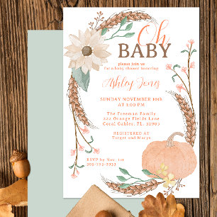 Oh Baby Fall Pumpkin Shower Invite