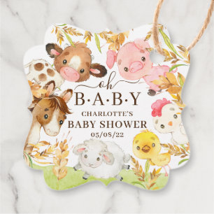 Oh Baby Farm Animals Baby Shower Favour Favour Ta Favour Tags