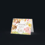 Oh Baby Farm Animals Baby Shower Thank You<br><div class="desc">Adorable Oh Baby Farm Animals design featuring the sweetest cow,  horse,  pig,  chicken,  baby chick & sheep.  Visit our shop to view our entire collection in this design</div>