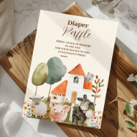 Oh Baby Farm Animals Diapper Raffle Baby Shower