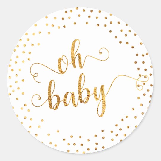 Download "Oh Baby" Faux Gold Foil Confetti, Baby Shower Classic ...