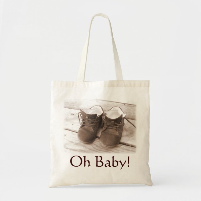 Oh Baby! Gift Tote Brown Accent (Front)