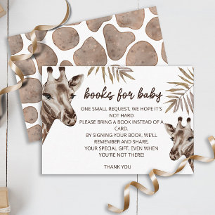 Oh Baby Giraffe Neutral  books for baby ticket Enclosure Card