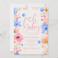 Oh Baby Girl Invitation
