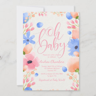 Oh Baby Girl Invitation