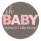 Oh Baby Girl Modern Baby Shower Sticker | Pink