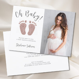 Oh Baby Girl's Baby Shower  Invitation